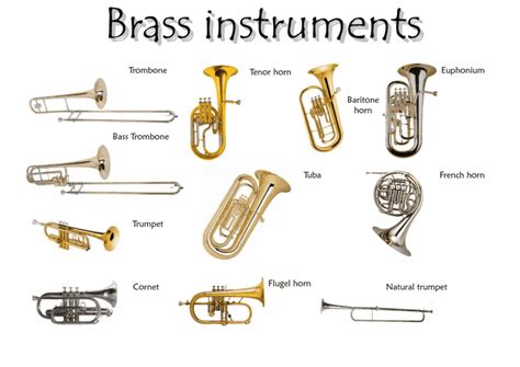 What are brass instruments made of, and how do their materials influence their sound?